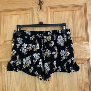 Forever 21 White and Yellow Flower Shorts size Small